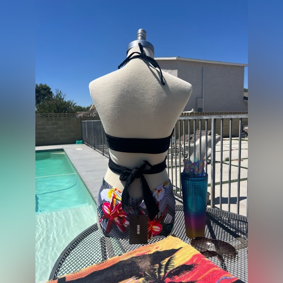 🔥🔥Two pieces Floral Print Swimsuit With Wrap Around Top - Picture 4 of 7